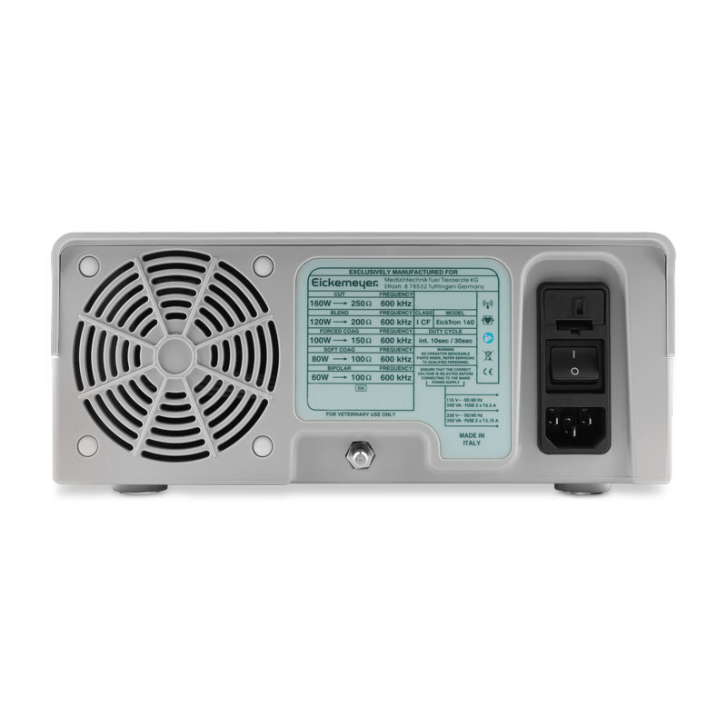 Elektrokirurgiapparat, EickTron 160 W, bagside